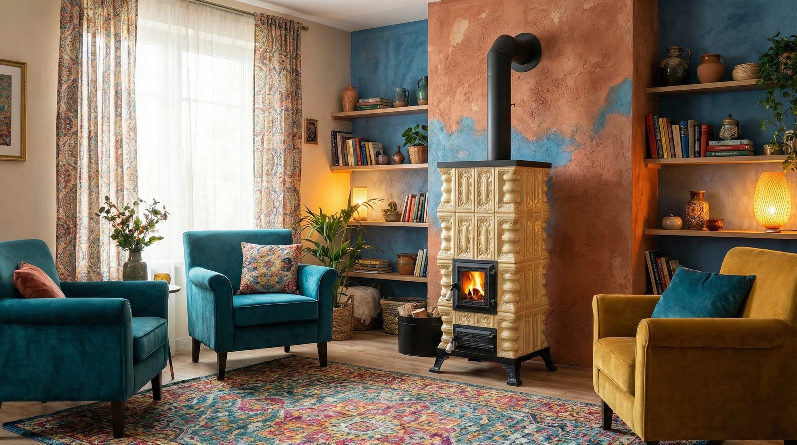 CERAMIC STOVE MODEL 2 CREAM 7 kW
