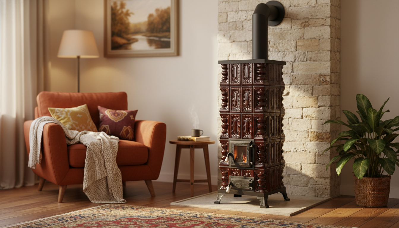 POÊLE CÉRAMIQUE MODÈLE 3 MARRON 8 kW