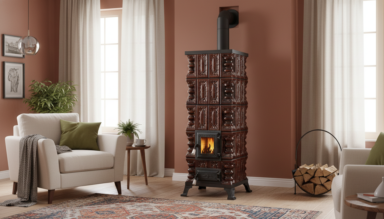 POÊLE CÉRAMIQUE MODÈLE 3 MARRON 8 kW