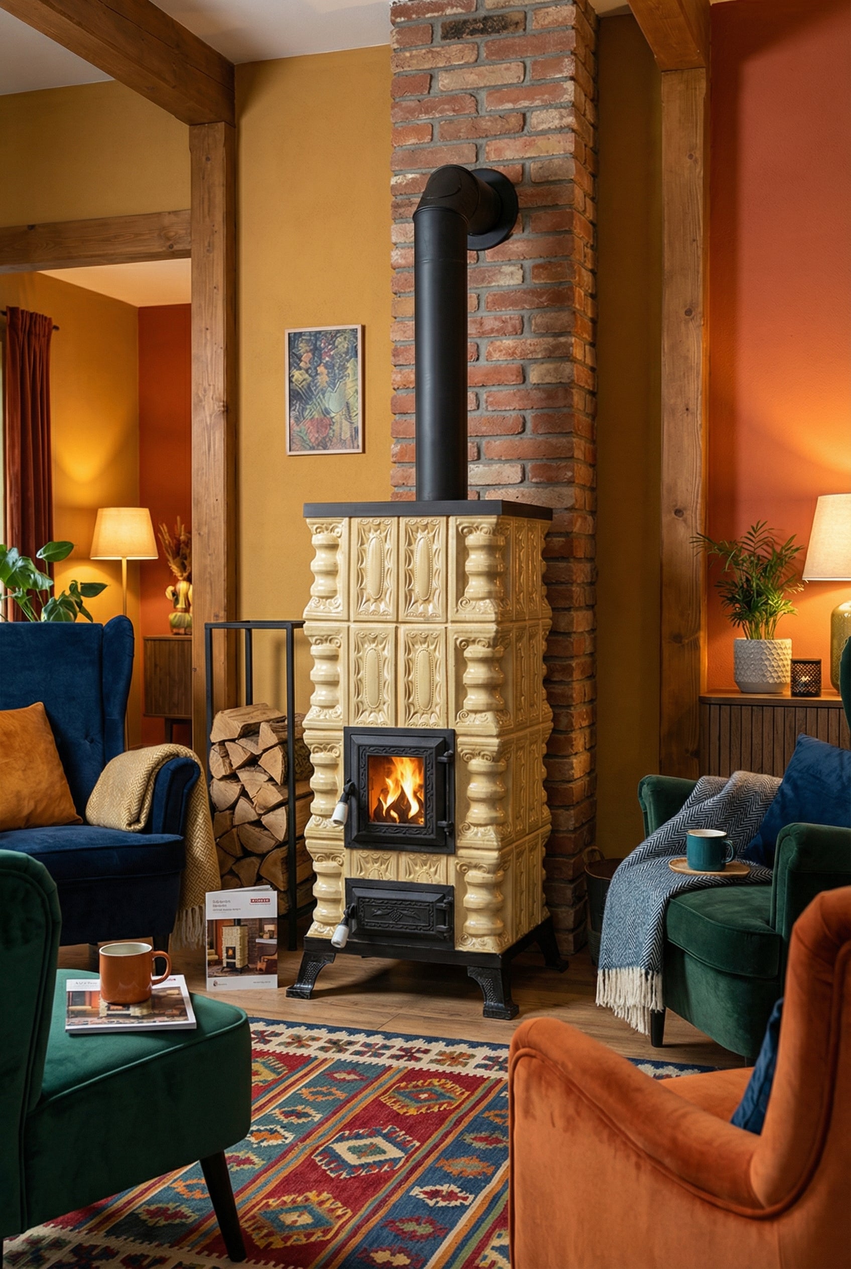 CERAMIC STOVE MODEL 2 CREAM 7 kW