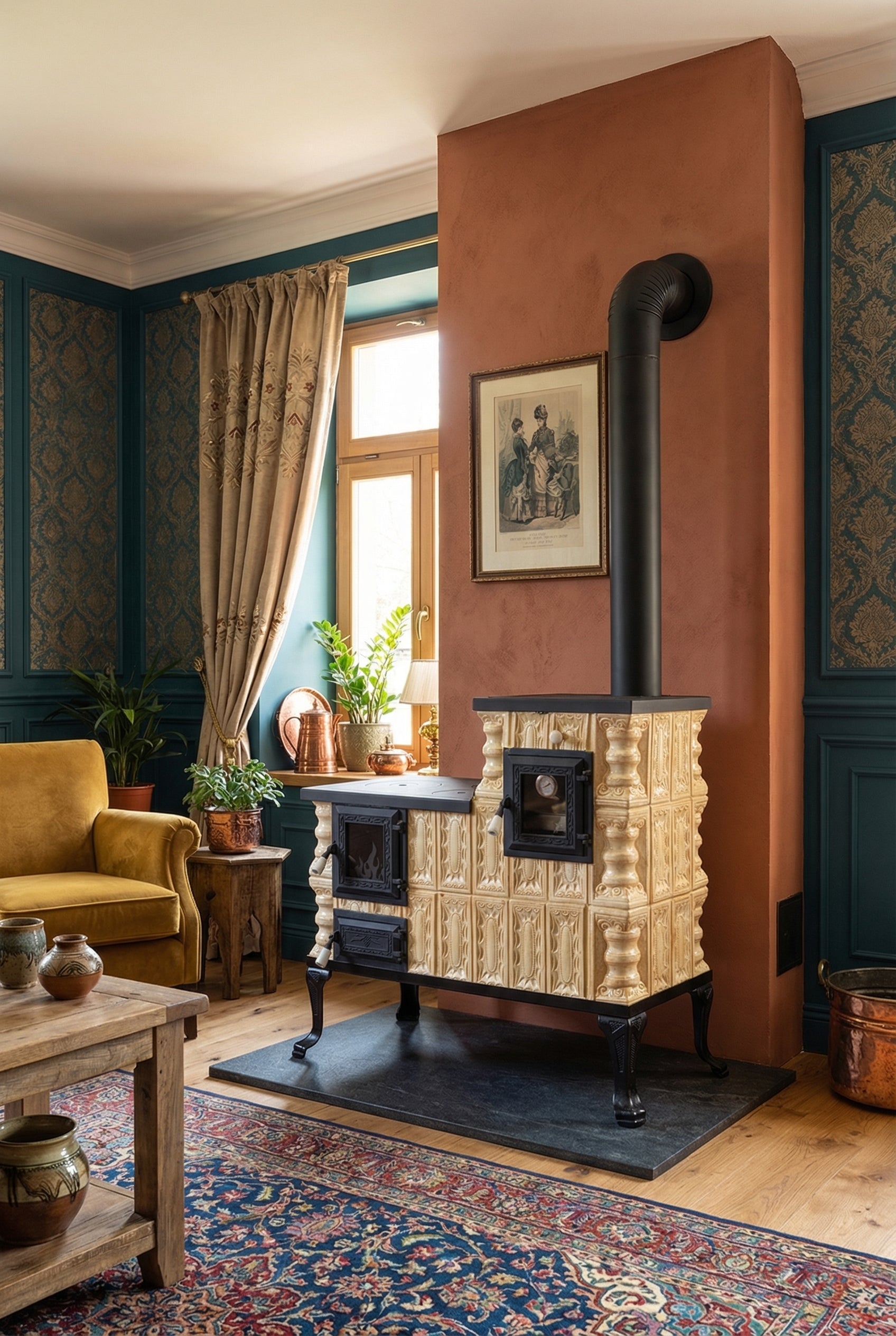 POÊLE CÉRAMIQUE MODÈLE 1 CRÈME DROIT 10 kW