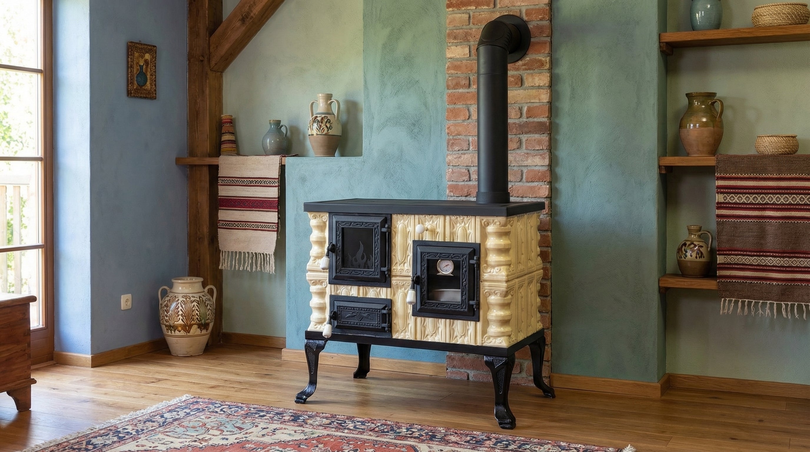 KERAMIKOFEN MODELL 7 CREME RECHTS 6,5 kW