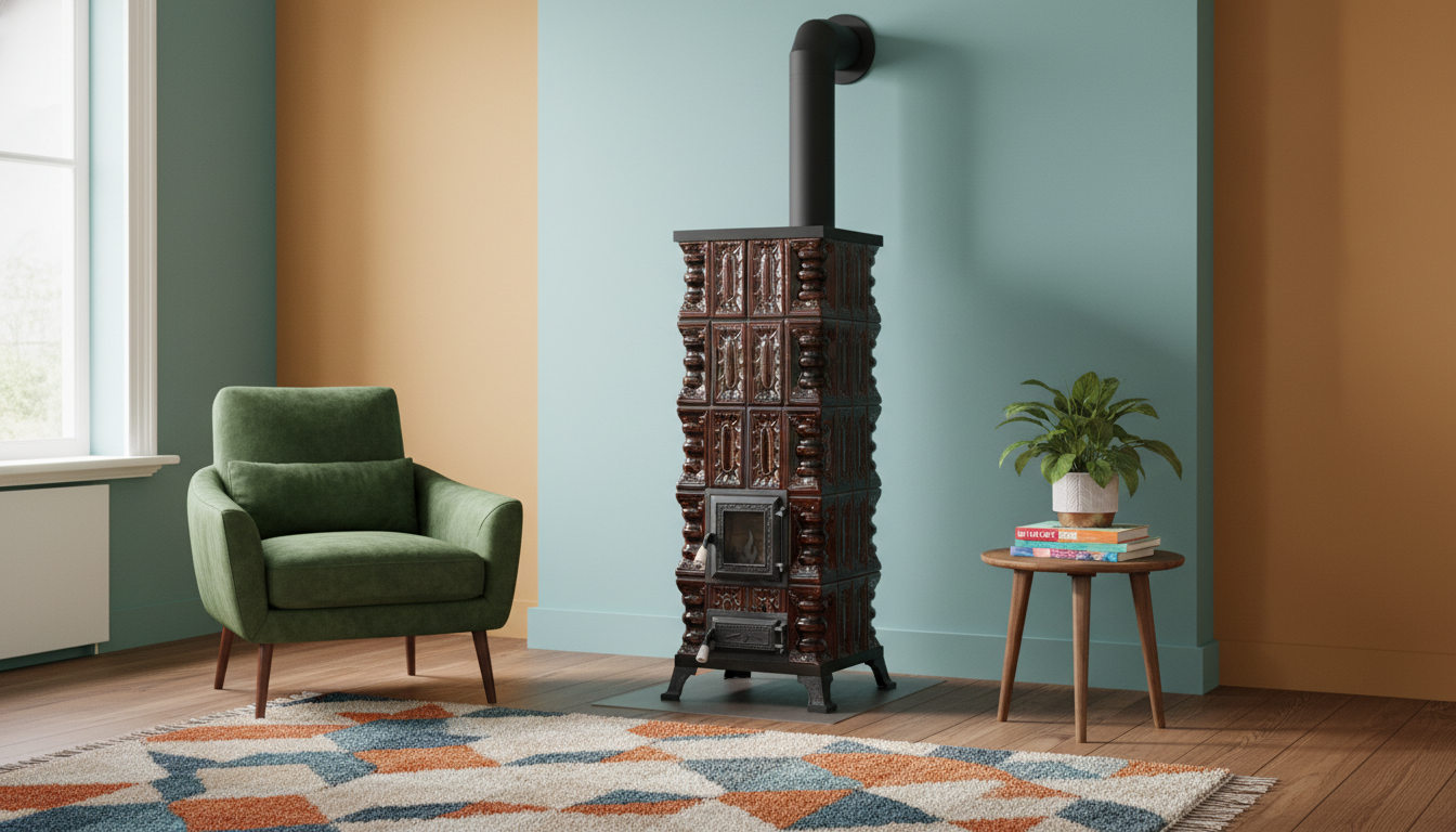POÊLE CÉRAMIQUE MODÈLE 3 MARRON 8 kW