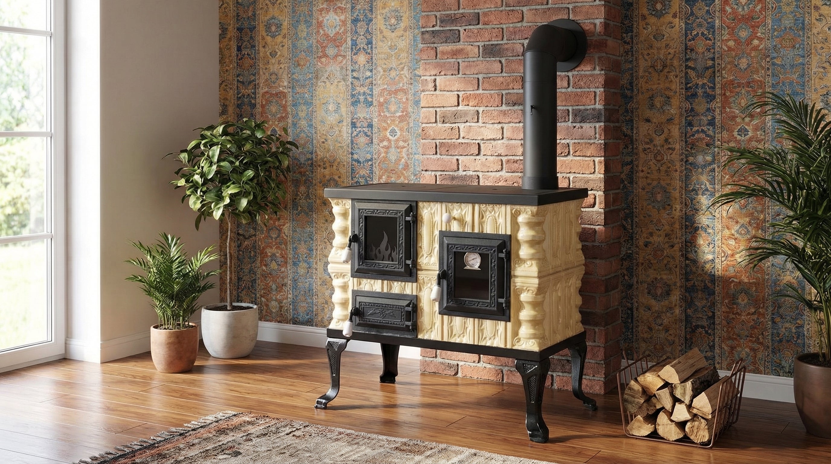KERAMIKOFEN MODELL 7 CREME RECHTS 6,5 kW