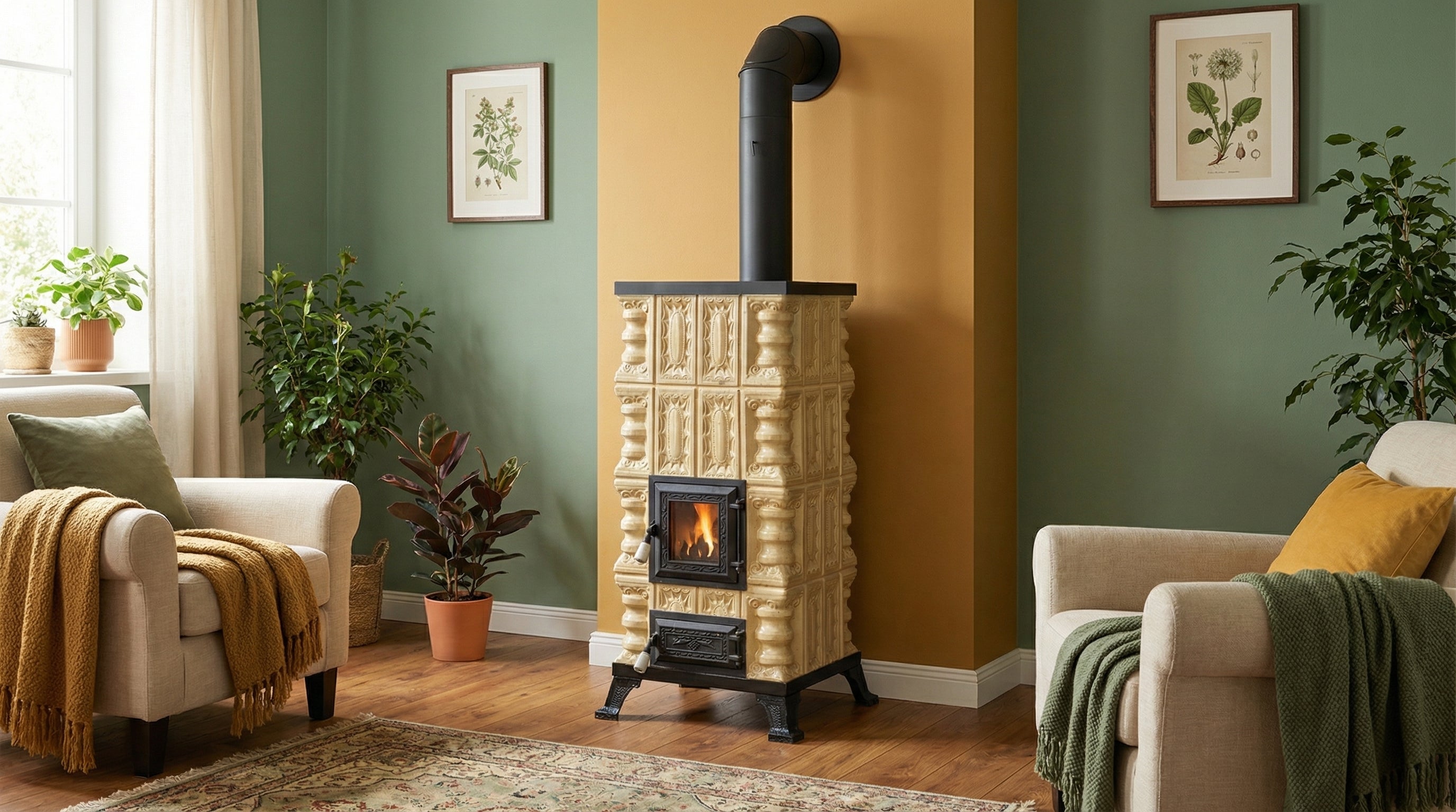CERAMIC STOVE MODEL 2 CREAM 7 kW