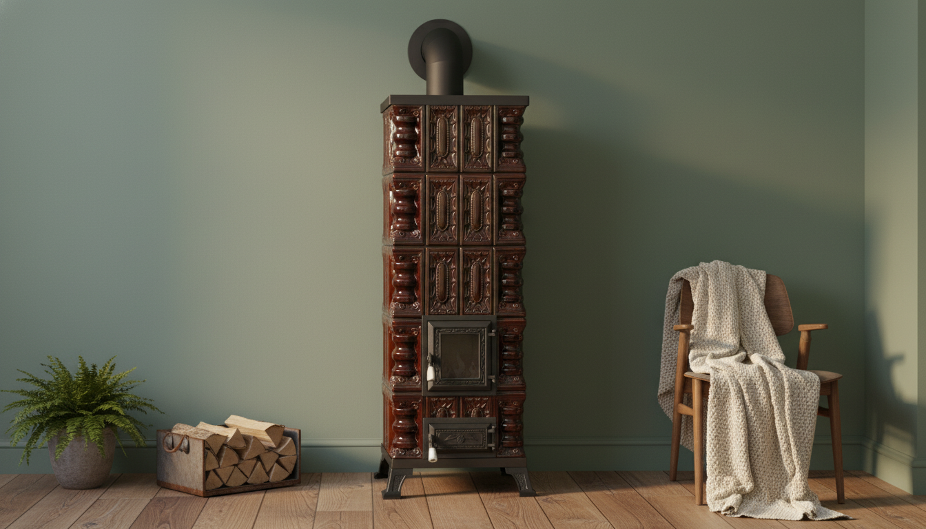 POÊLE CÉRAMIQUE MODÈLE 3 MARRON 8 kW