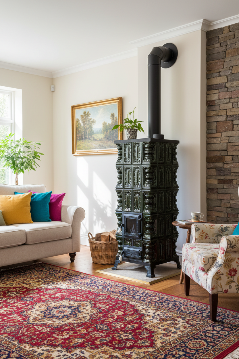 POÊLE CÉRAMIQUE MODÈLE 3 VERT 8 kW