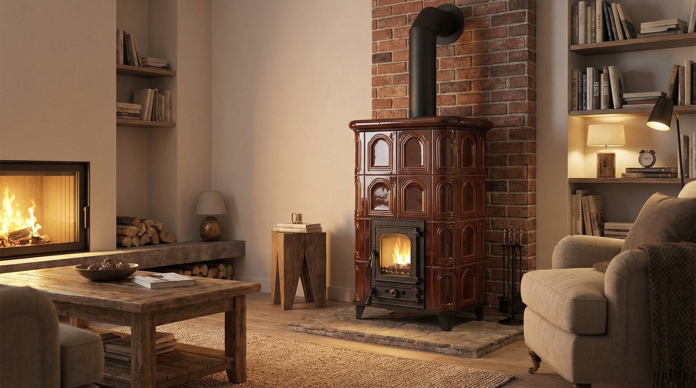 POÊLE CÉRAMIQUE MODÈLE 25 MARRON 10 kW