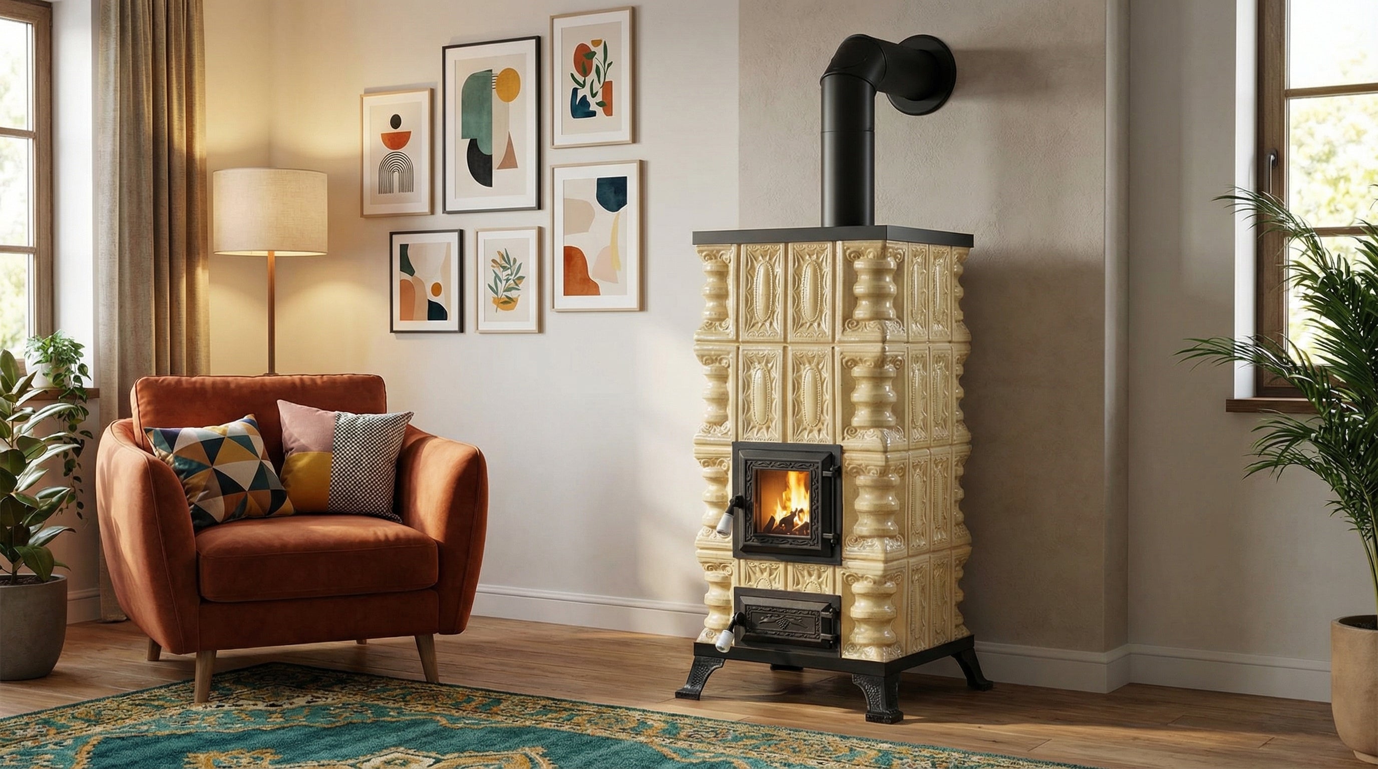 CERAMIC STOVE MODEL 2 CREAM 7 kW