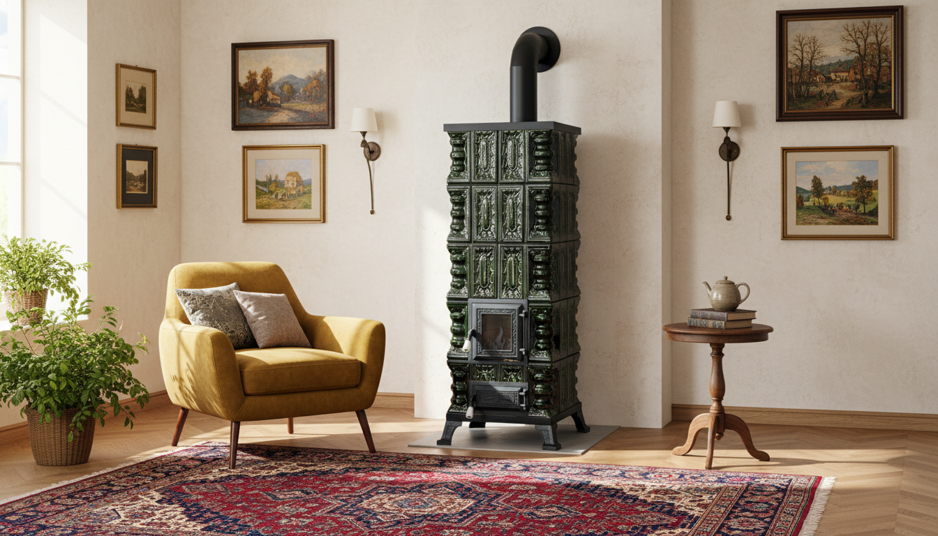 POÊLE CÉRAMIQUE MODÈLE 3 VERT 8 kW