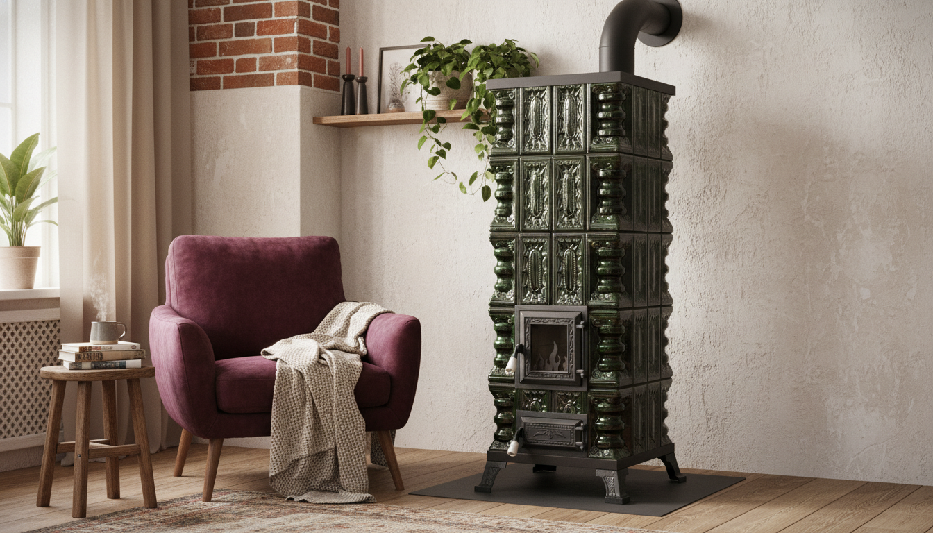 POÊLE CÉRAMIQUE MODÈLE 3 VERT 8 kW