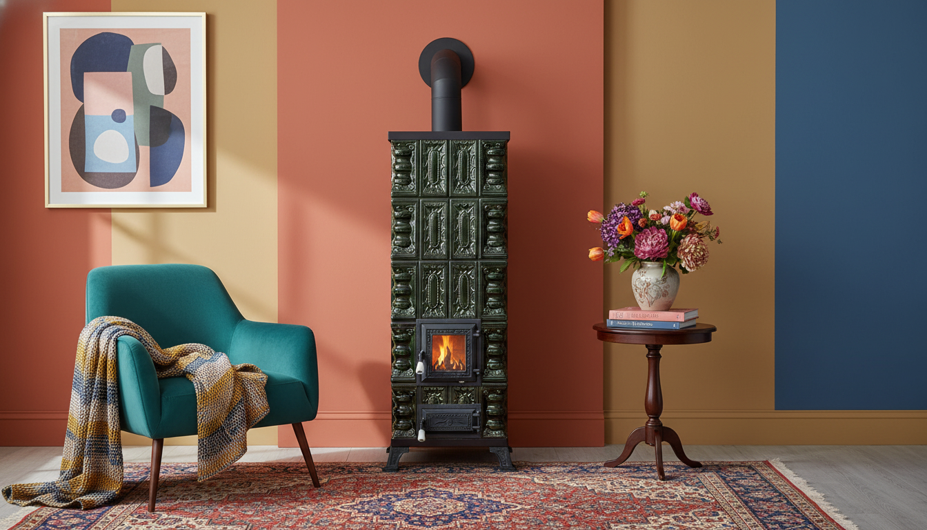 POÊLE CÉRAMIQUE MODÈLE 3 VERT 8 kW