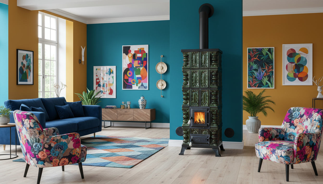 POÊLE CÉRAMIQUE MODÈLE 3 VERT 8 kW
