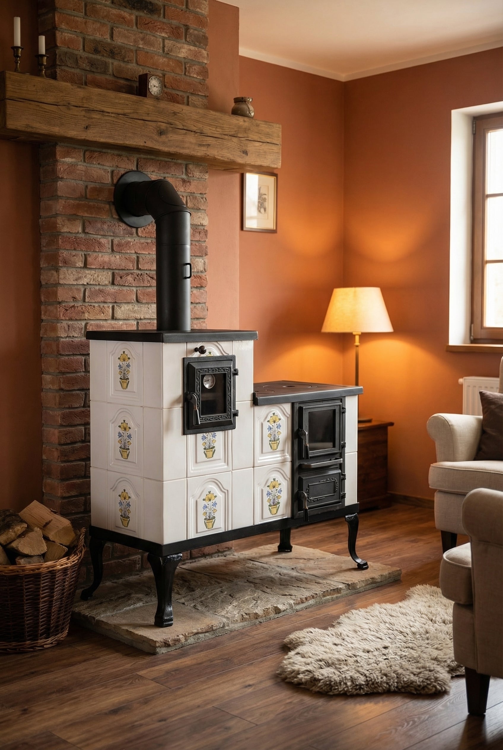 POÊLE CÉRAMIQUE MODÈLE 1 FOLK GAUCHE 10 kW