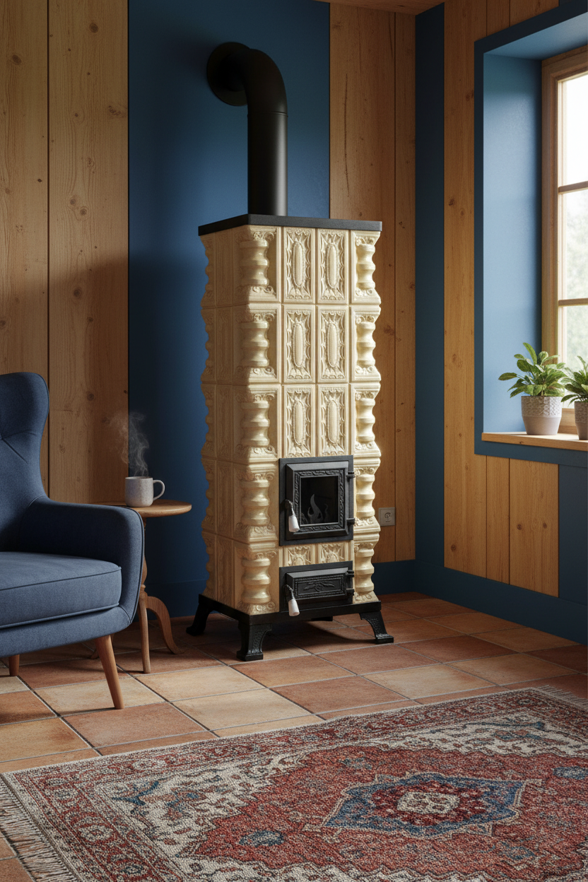 POÊLE CÉRAMIQUE MODÈLE 3 CRÈME 8 kW