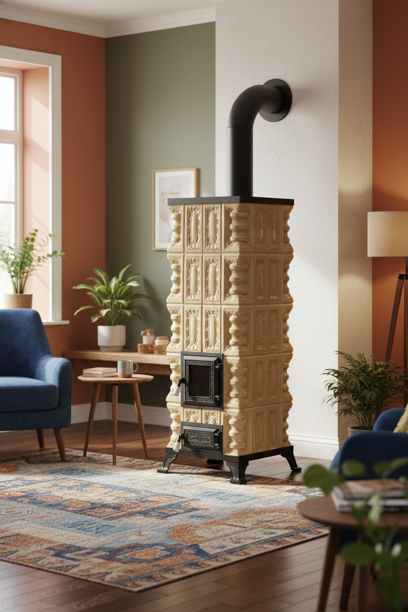 POÊLE CÉRAMIQUE MODÈLE 3 CRÈME 8 kW