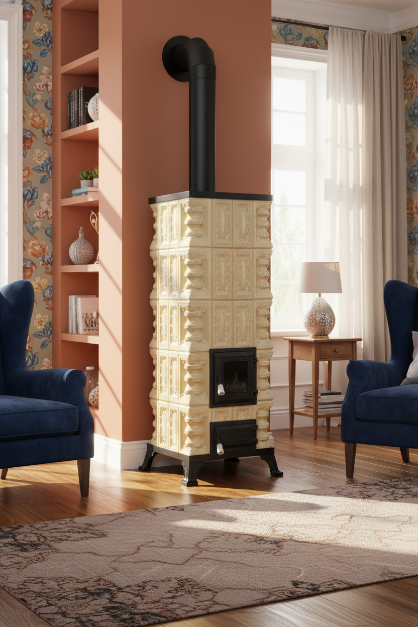 POÊLE CÉRAMIQUE MODÈLE 3 CRÈME 8 kW