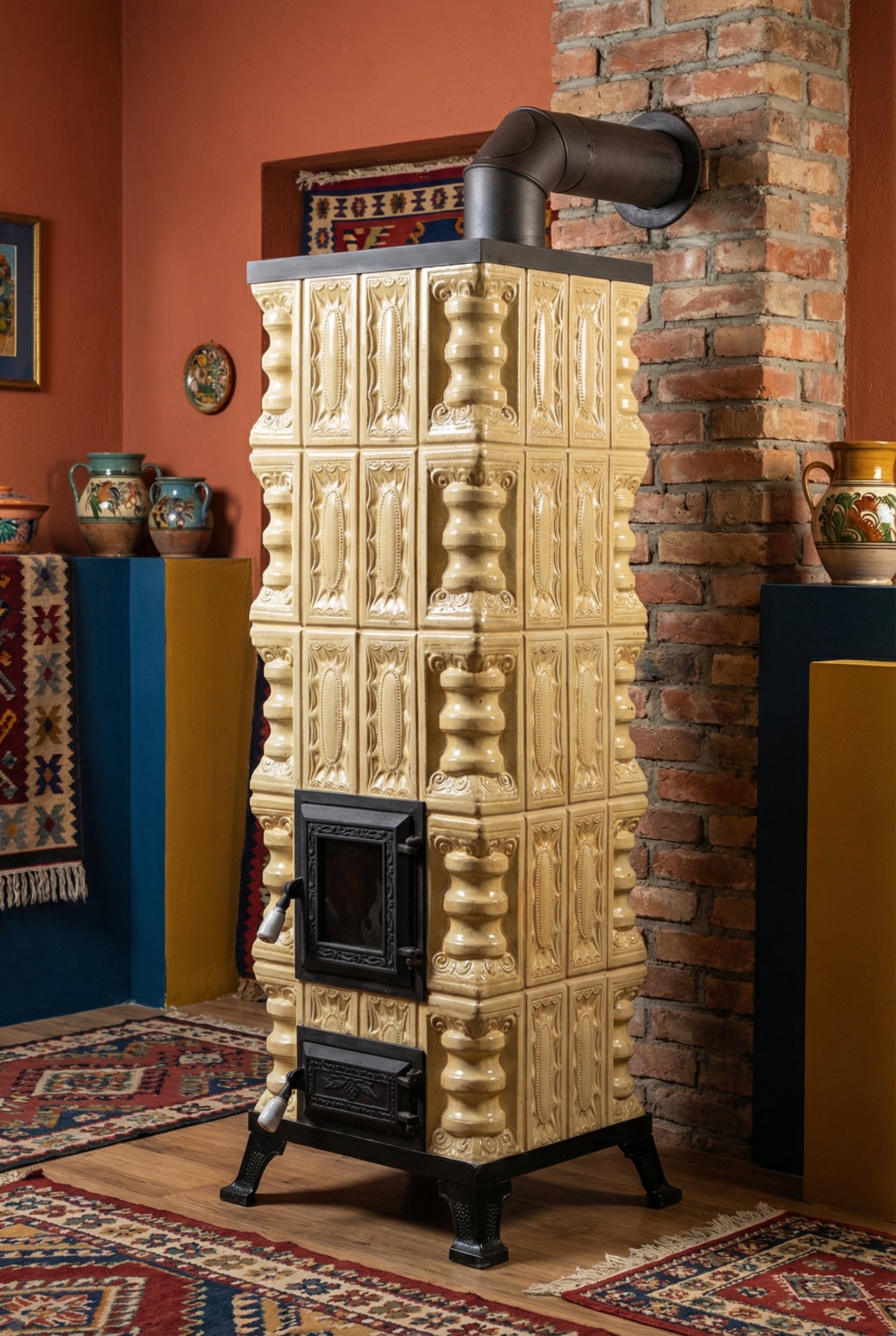 POÊLE CÉRAMIQUE MODÈLE 3 CRÈME 8 kW