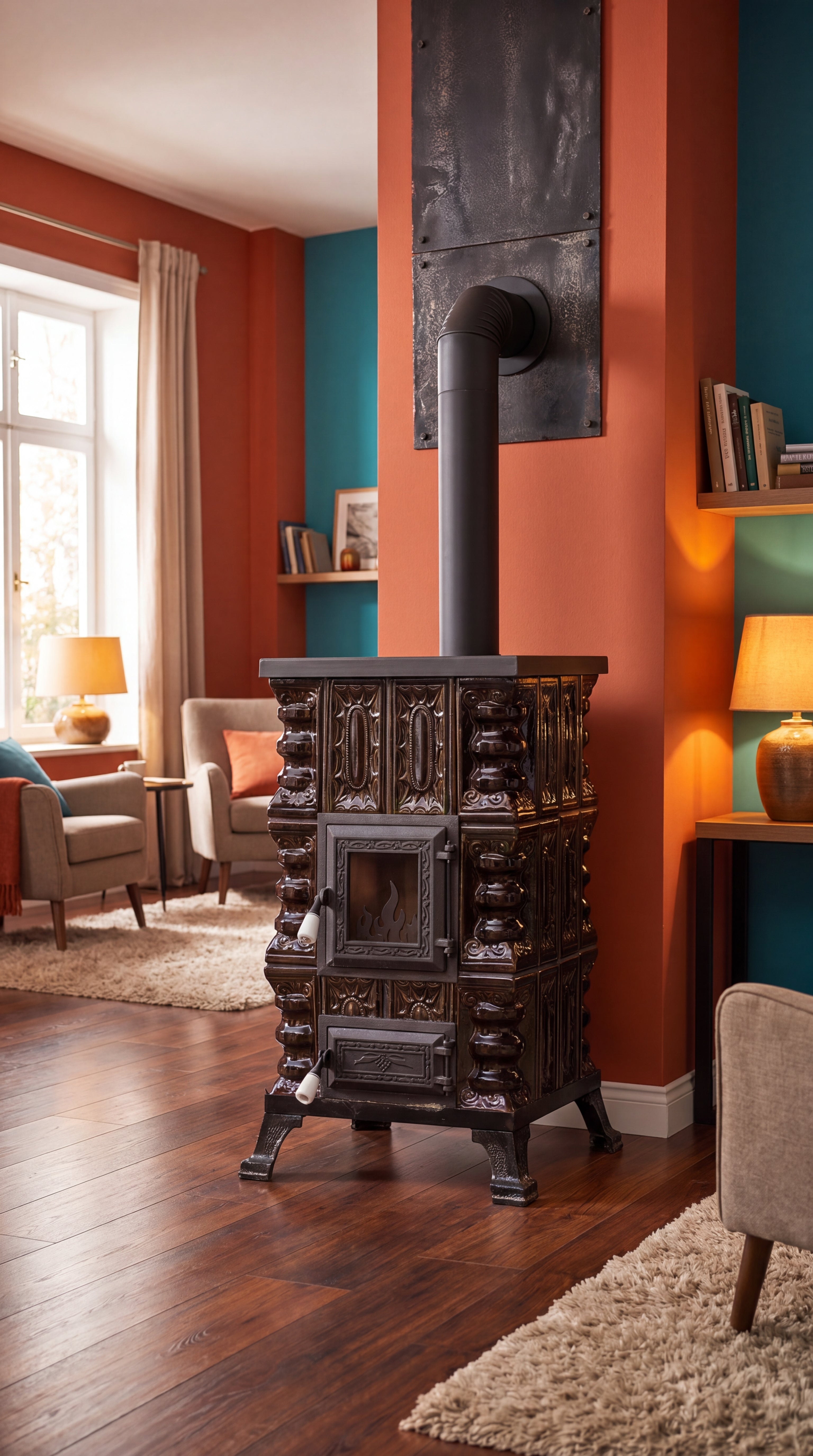 POÊLE CÉRAMIQUE MODÈLE 15 MARRON 5 kW