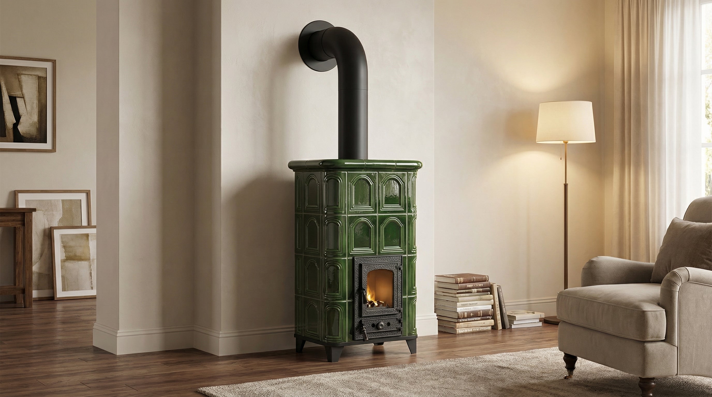 POÊLE CÉRAMIQUE MODÈLE 25 VERT 10 kW