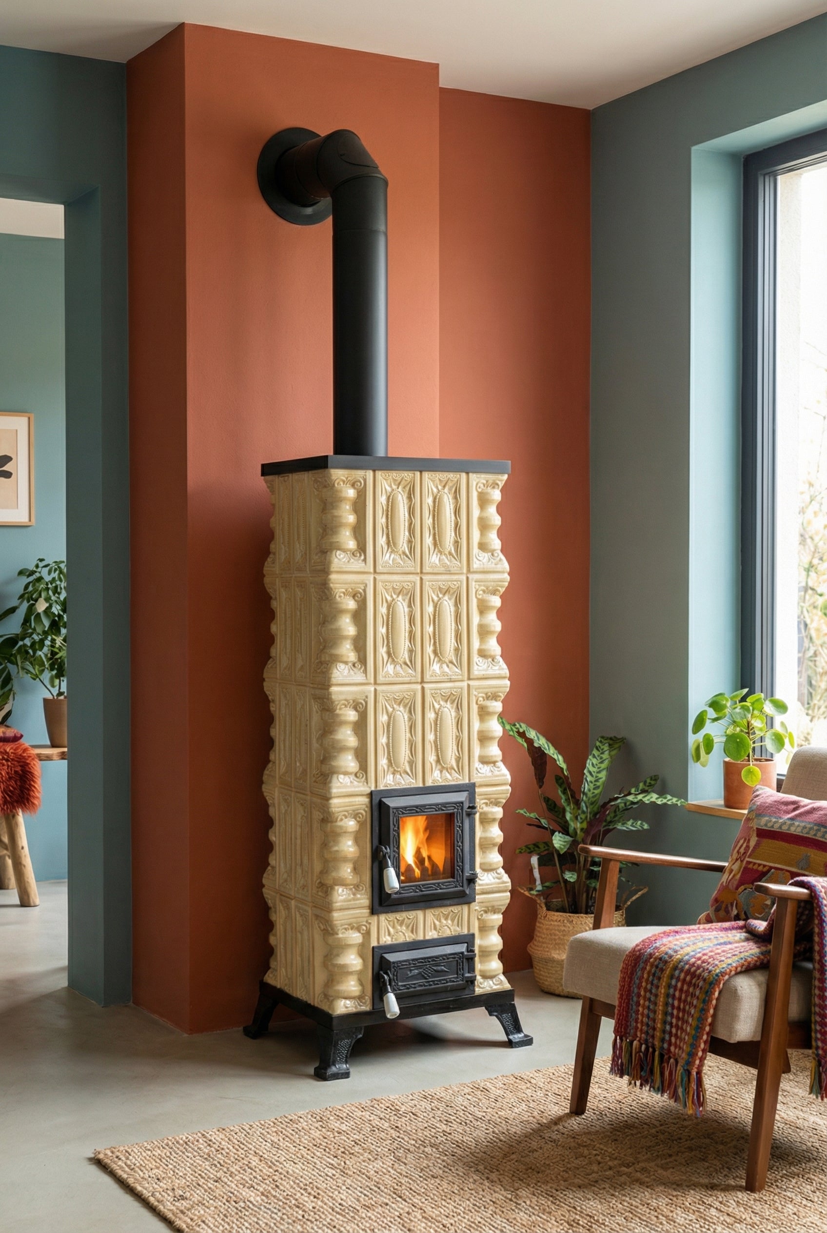 POÊLE CÉRAMIQUE MODÈLE 3 CRÈME 8 kW