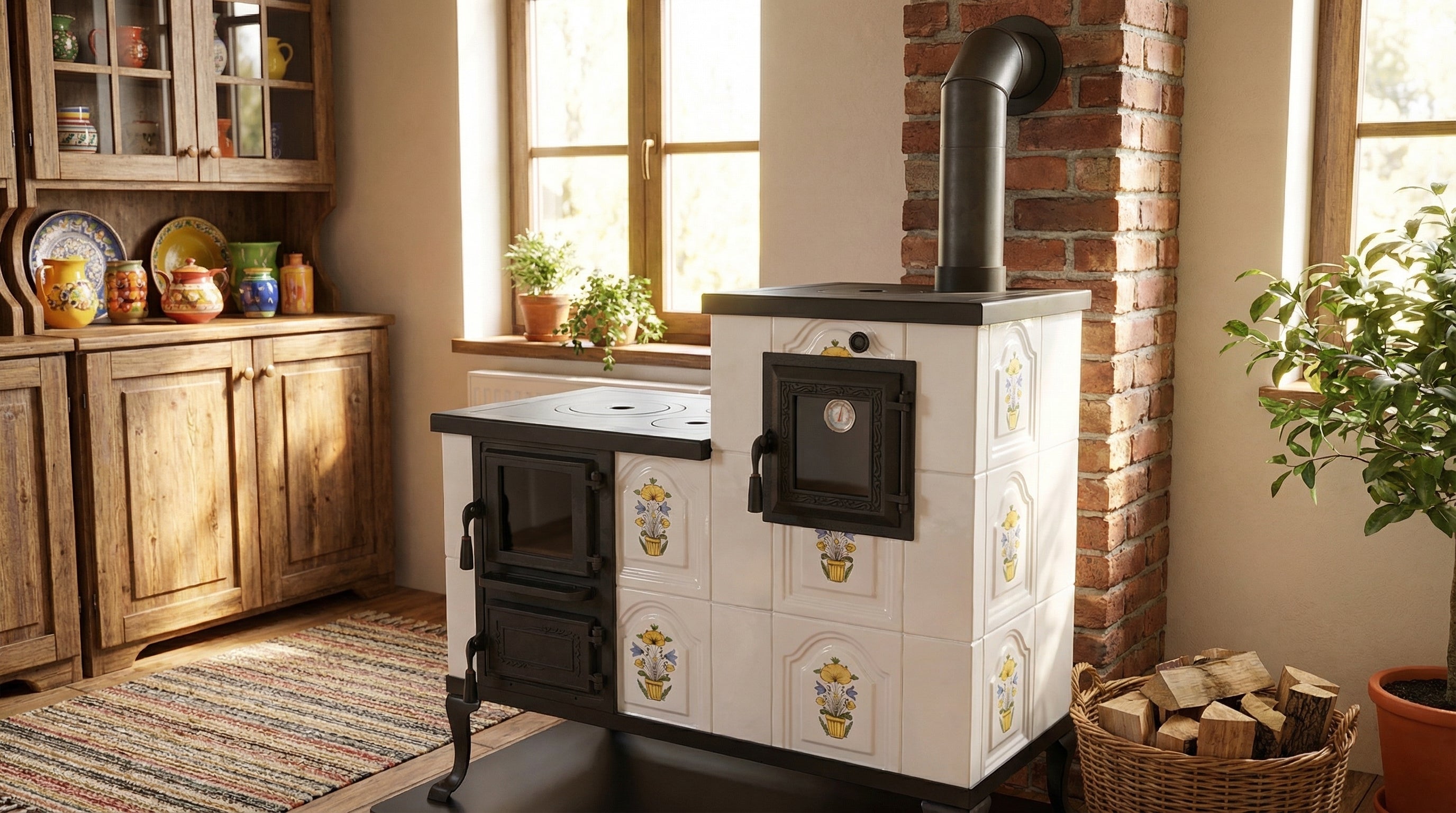 POÊLE CÉRAMIQUE MODÈLE 1 FOLK DROIT 10 kW