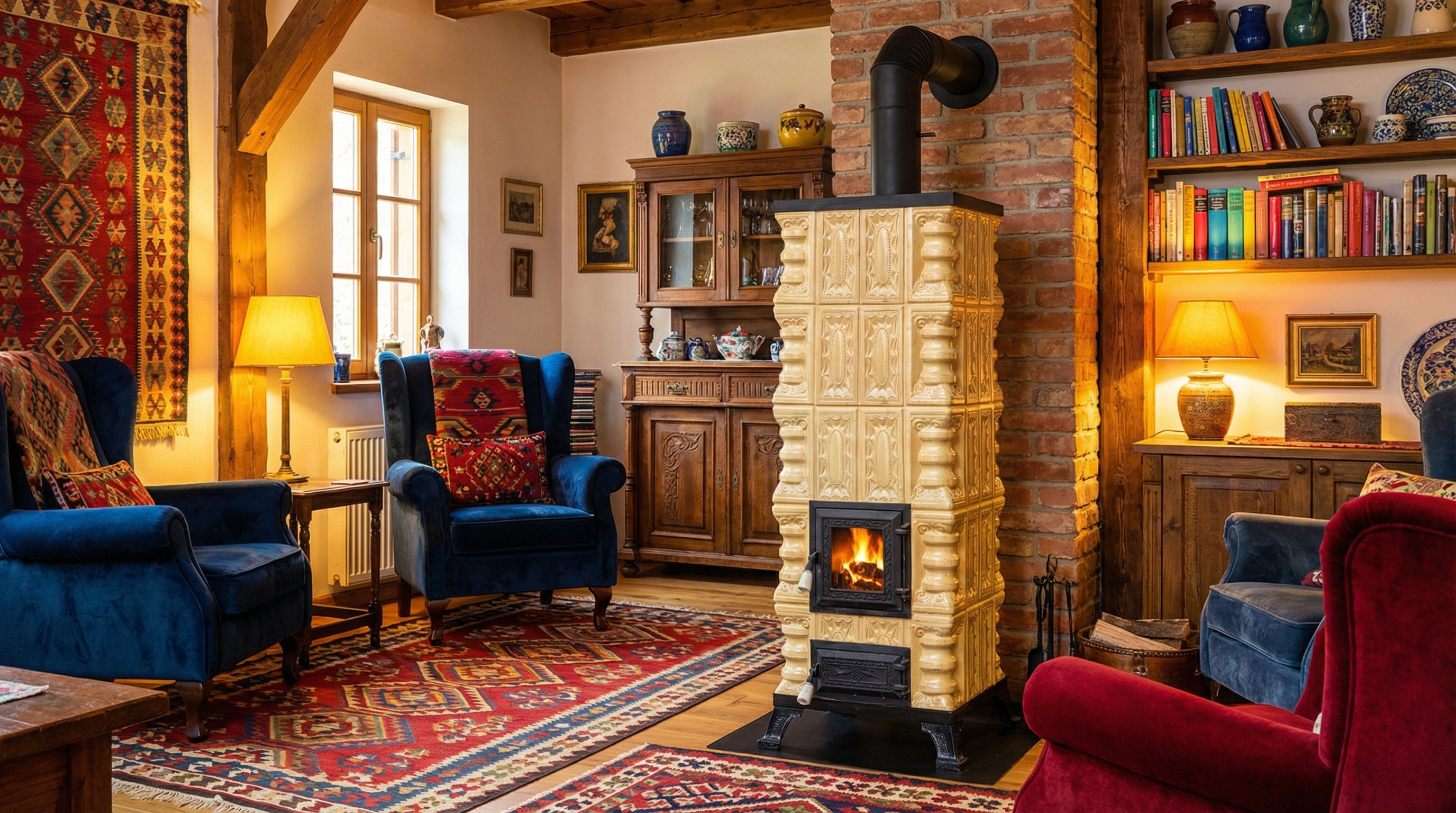 POÊLE CÉRAMIQUE MODÈLE 3 CRÈME 8 kW