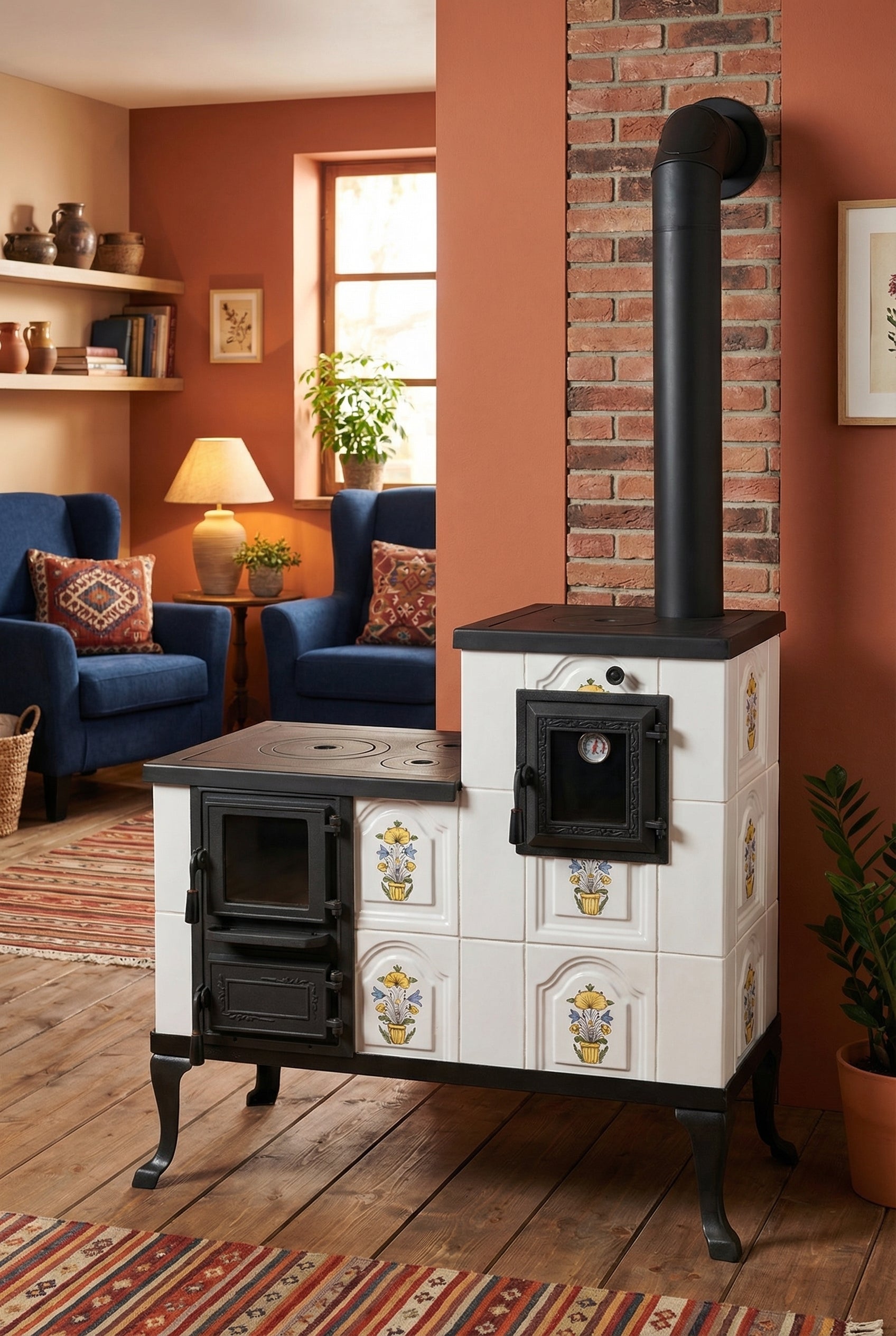 POÊLE CÉRAMIQUE MODÈLE 1 FOLK DROIT 10 kW