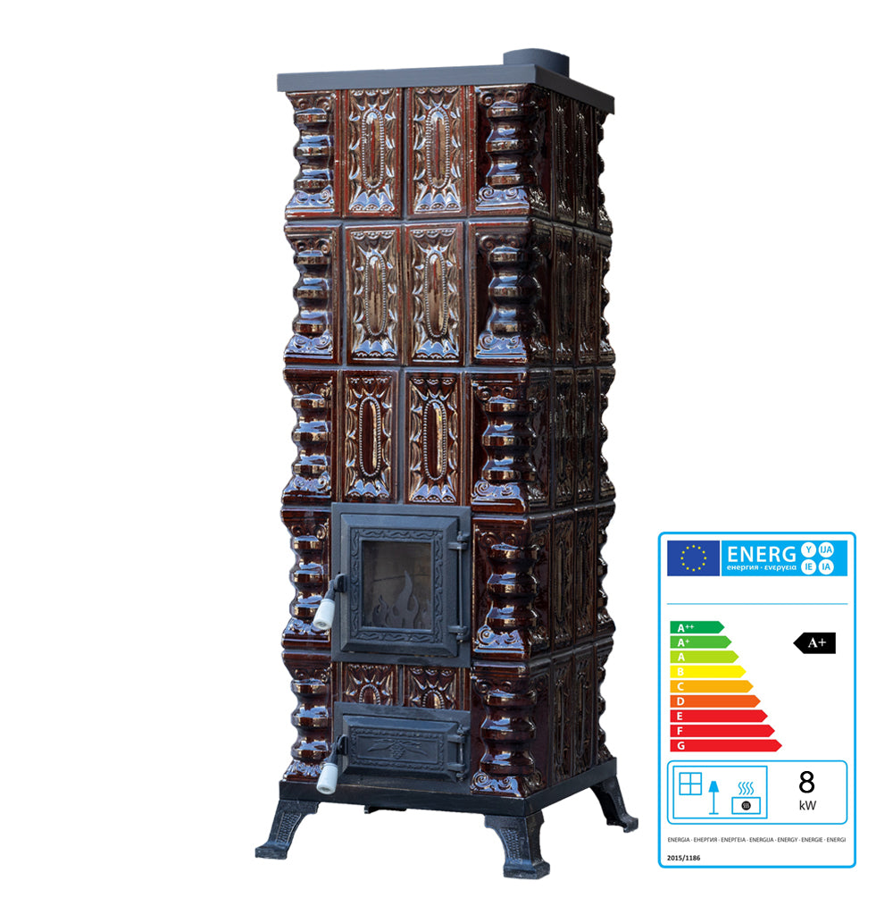 Piec ceramiczny model 3 brązowy 8 kW