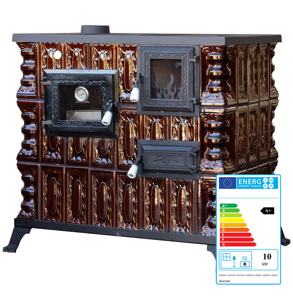 CERAMIC STOVE MODEL 4 BROWN LEFT 10 kW