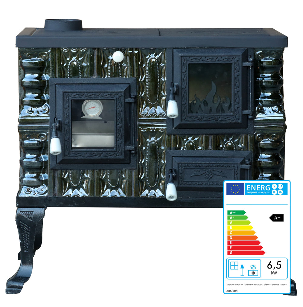 KERAMIKOFEN MODELL 7 GRÜN LINKS 6,5 kW